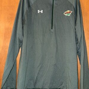 Under Armour Striped Green HeatGear Top Minnesota Wild